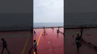 playing cricket on ship ? #shorts #viral #onelife #merchant #navy #best #cricket