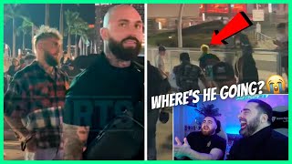 LosPollosTV & His Dad Watch Jake Paul RUN IN FEAR After Being Pressed By Floyd Mayweather!