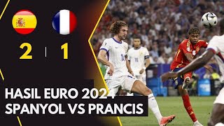 Hasil Euro 2024 Spanyol vs Prancis: Skor 2-1