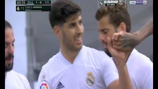 Real Madrid 1-0 Sociedad Deportiva Eibar.Assencio scored a goal