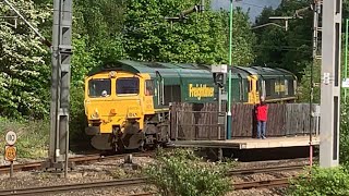 Freightliner 66536 and 66598 come down the chord line at Lichfield Trent Valley! (11/5/2022)