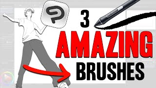 3 AMAZING Brushes Pro Manga Artists NEED