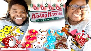 NEW‼️Krispy Kreme Christmas ❄️Donuts | Limited Edition Holiday Donuts Taste Test