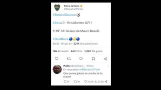 TWITTER OFICIAL DE BOCA : GOLAZO DE BOSELLI ... TUVIERON QUE BORRARLO.