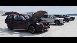 BeamNG Drive Mazda CX90 with Airbags  Crashtest+ Downloadlink