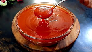 সংরক্ষণ পদ্ধতিসহ সহজ টমেটো সস রেসিপি | Perfect Homemade Tomato Sauce | Tomato Ketchup Recipe Bangla