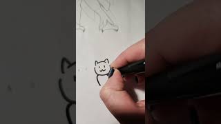 10 second challenge (artist addition) #art #cat #fyp #short