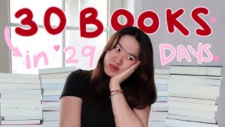 I read A BOOK A DAY for a month... here's how | cozy reading vlog  🌹💕