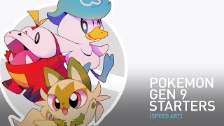 SPEED ART - Pokemon Gen 9 Starters