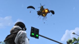 🔫 GTA 5 (RDE 4.0) Military Massacre! (Successful Six Stars Escape)