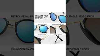 "Unisex Silver Oval premium Sunglasses with a Stylish Design. #sunglasses #shortvideo #quality