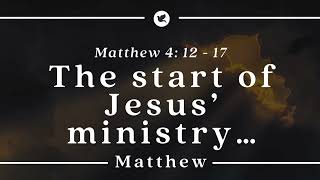 The start of Jesus' ministry - 26th November - Christ Central Portsmouth