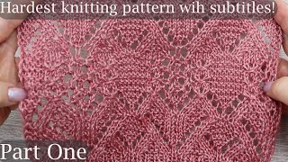 Subtitles For Hardest Knitting Pattern for Beginners! How to knit!! Part 1