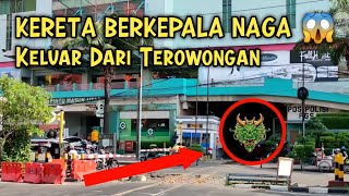 Wah teman-teman, Ada kereta berkepala naga keluar dari terowongan 😱