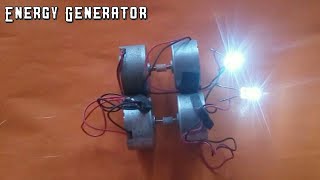 Free Energy Generator with using four Dc motor and LED