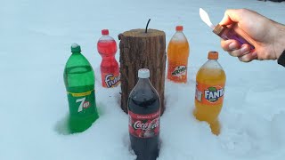 Coca Cola,Fanta,Sprite, and other Sodas vs WOOD FIRECRACKER