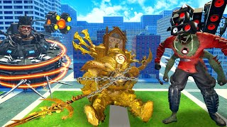 NEW UPGRADED GOLDEN CLOCKMAN TITAN VS SKIBIDI TOILET ALL BOSSES BATTLE IN GARRY'S MOD (OGGY & JACK)