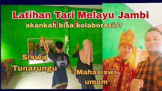 Latihan Tari Melayu Siswa Tuli bersama Mahasiswi IAI Yasni Muara Bungo