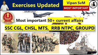 Military Exercises Current Affairs 2022-23 | 2023 Updated | Top MCQs | प्रमुख सैन्य अभ्यास 2022