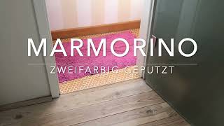 Marmorino im Kinder-WC - zweifarbig geputzt