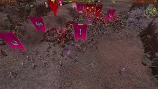 Slaanesh versus Khorne Siege Battle - Total War Warhammer 3