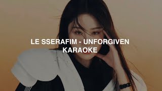 LE SSERAFIM (르세라핌) - 'UNFORGIVEN' KARAOKE with Easy Lyrics