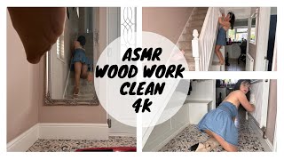 Clean With Me | Wood Work Clean | ASMR | Mirror Views | 4K