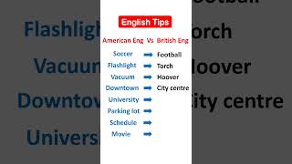 American English vs British English #english #vocabulary #learnenglish #shorts