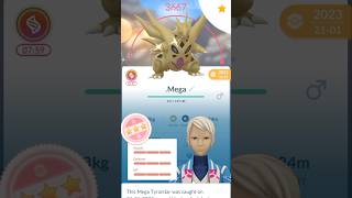 SHUNDO!! MEGA TYRANITAR Evolution in Pokémon Go 🤩✨💯 #shorts #pokemongo #youtubeshorts