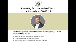 Preparing for Standardised Tests (SAT/ACT) in the Midst of COVID-19