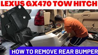 How to Install Lexus GX470 OEM Tow Hitch | Rear Bumper Removal