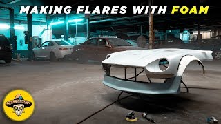 Making 240z Datsun front flare molds With FOAM | Part 3 (EP #40)(4K)