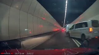 車CAM直擊 - 城門隧道往荃灣方向 三車相撞 事發經過 2024/11/6