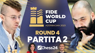 FIDE World Cup 2023 con Carlsen, Nakamura, Caruana e Vocaturo | Round 4 - Partita 2