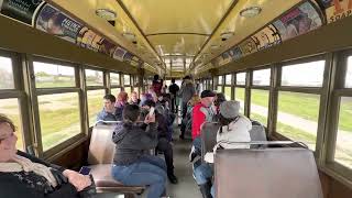 A fully loaded ride on 717 as we travel down the main line at the Southern California Railway Museum