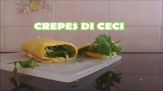 Ricetta delle Crepes di farina di ceci o Quinoa senza latte (ceci Gruppo 0, Quinoa tutti i gruppi)