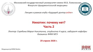 М.Н. Скрябина - Никотин: почему нет? Часть 2