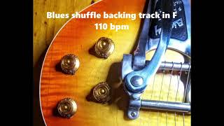 A blues shuffle backing track in F, 110bpm