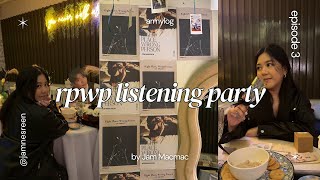 Armylog #3: RPWP listening party, intimate conversations, bracelet making, good food, good music