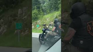 🏍️ Unbelievable Freeway Biker Moment 😱