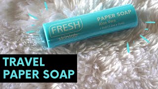 Travel Paper Soap | Travel Item Review