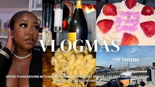 VLOGMAS * its time |THANKSGIVING, MY FUR BABY BIRTHDAY DINNER CELEBRATION, HOME DIY PROJECTS, HAUL