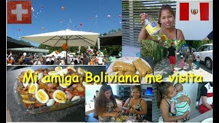 MI AMIGA BOLIVIANA ME VISITA A MI CASA + COMO HACER PIQUÉ MACHO BOLIVIANO / PERUANA EN SUIZA