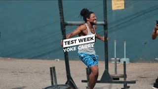 Coaches Test Week: Yoke Carry | 2 Minutes‼️ #gym #training #jamaica