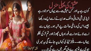 Ishq Ki Pehli Manzil | part 3 | Romantic Urdu Novel  | Complete Urdu Novel #audionovel