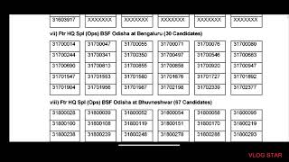 BSF Result declare HCM&ASI, Stenographer 2023