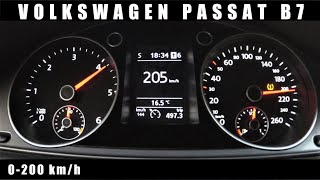 2010 Volkswagen Passat 2.0 TDI 0-200 km/h 0-100 km/h