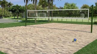 Construindo uma quadra de vôlei de areia, futevôlei e Beach tennis.