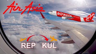 ✈️ Ultimate A320 Experience: Siem Reap to Kuala Lumpur Full Flight! 🌍 Window View Extravaganza! 🔥