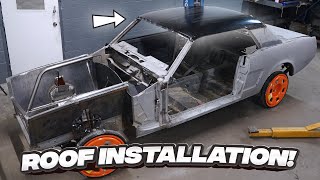 Installing a Brand New Roof On My 1965 Ford Mustang! (READY FOR BODY WORK)